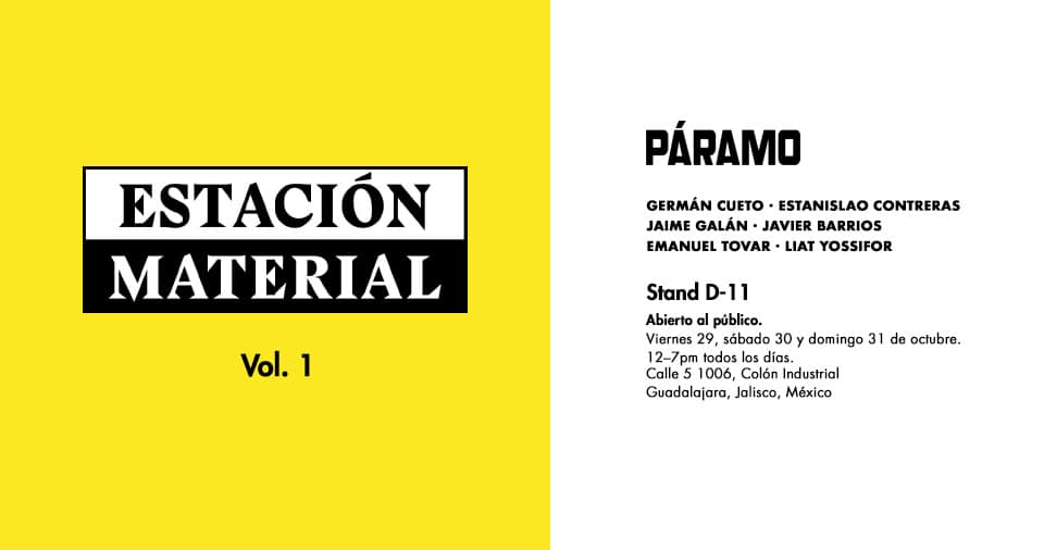 Páramo en Estación Material Vol. 1 - 2021.